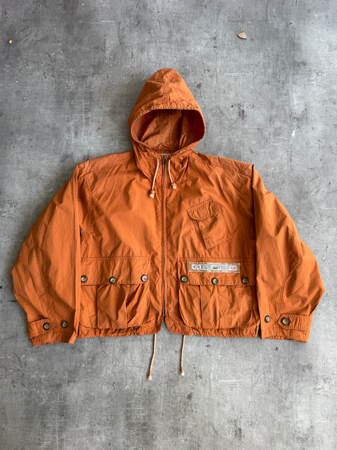 HALF Burnt Orange Cropped Utility Jacket