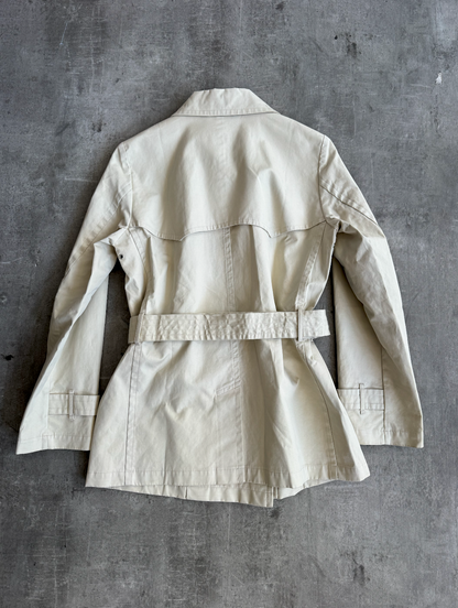 Burberry Blue Label Beige Cropped Peacoat