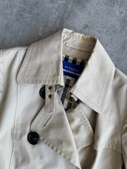 Burberry Beige Nova Lined Half Trenchcoat