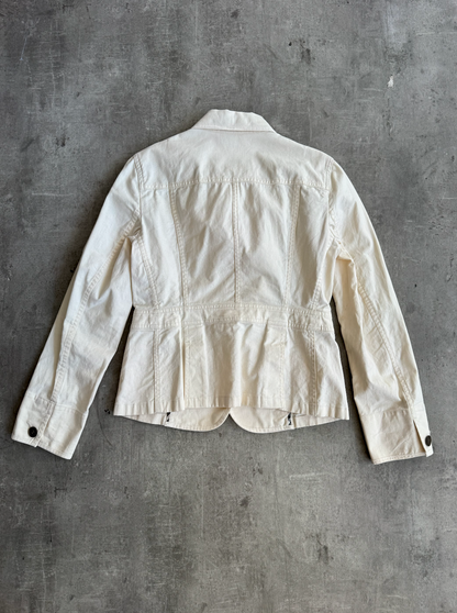 Burberry Cream Nova Lined Hip Pocket Blouson