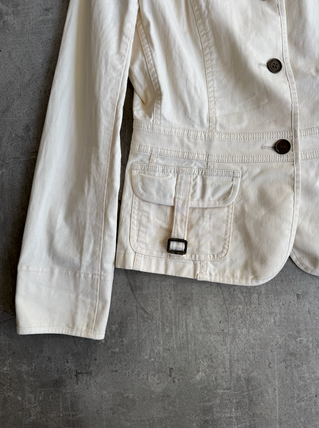 Burberry Cream Nova Lined Hip Pocket Blouson
