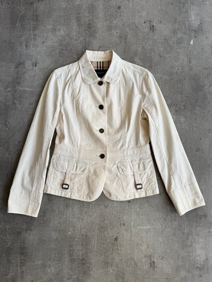 Burberry Cream Nova Lined Hip Pocket Blouson