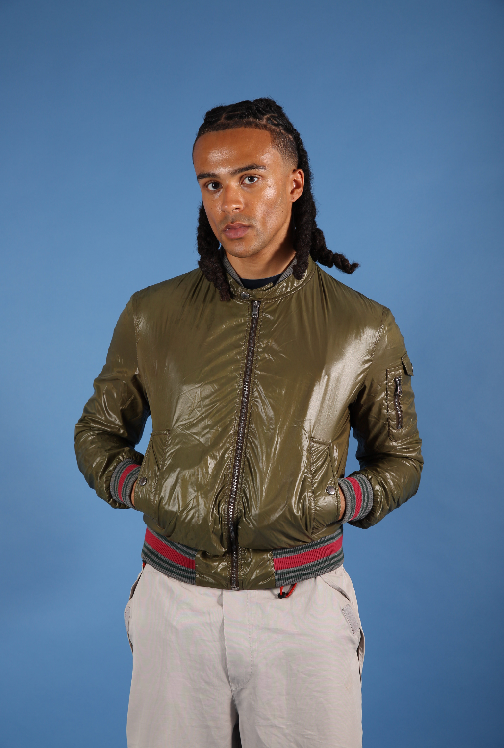 Gucci Green Nylon Bomber Jacket