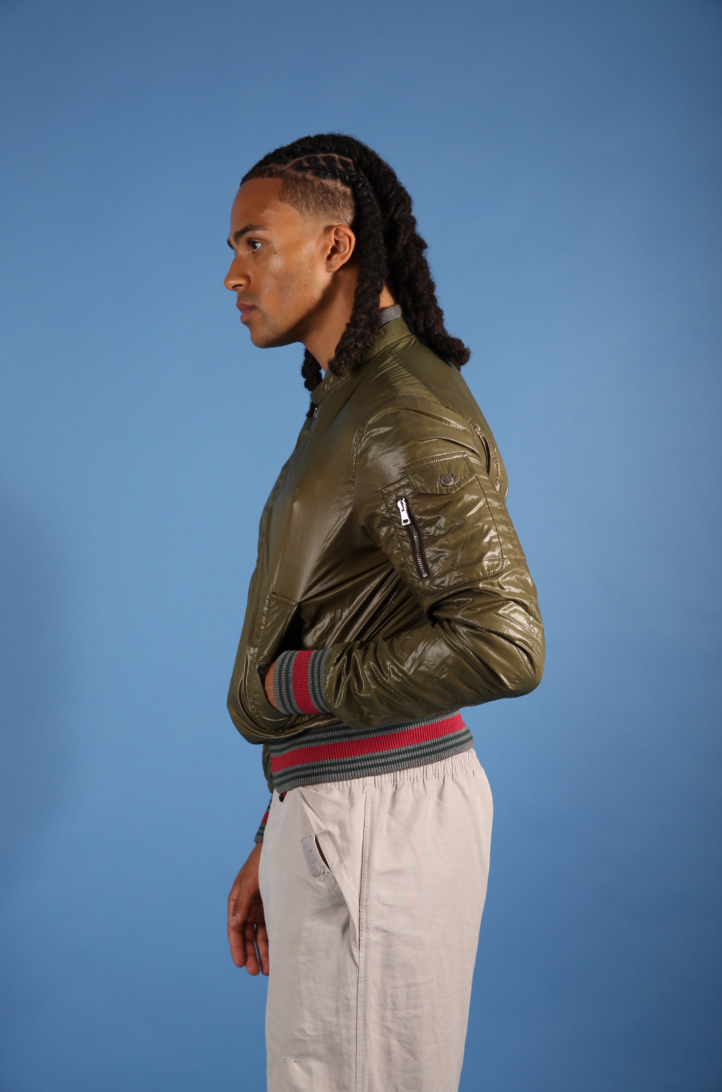 Gucci Green Nylon Bomber Jacket