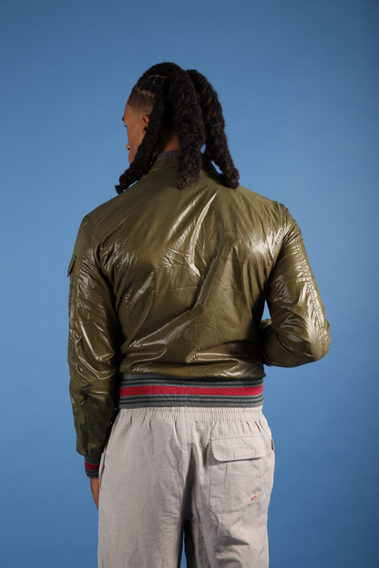 Gucci Green Nylon Bomber Jacket