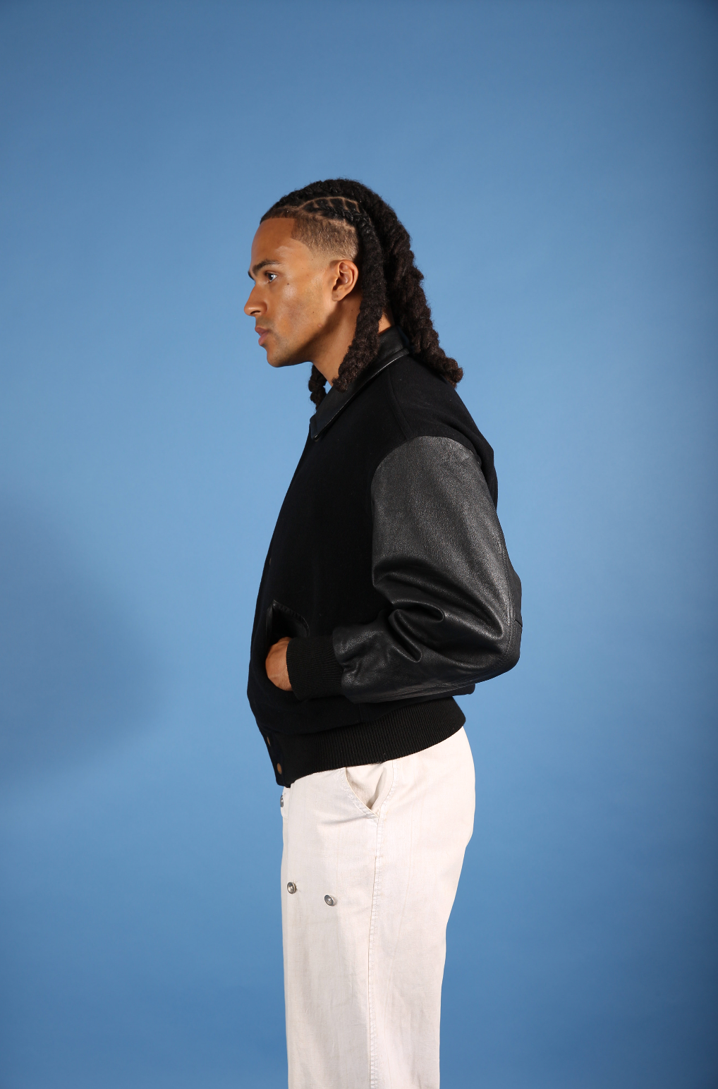 Jun Men Leather Varsity Jacket