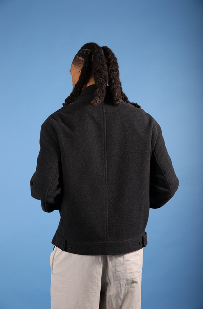 Balenciaga Paris Wool Grey Short Coat