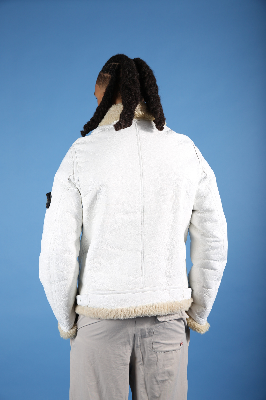 AW 2006 Stone Island Shearling Sheepskin Leather Jacket. FA : 276