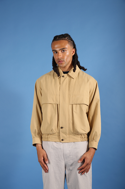 Burberry Cream Monogram Harrington Jacket