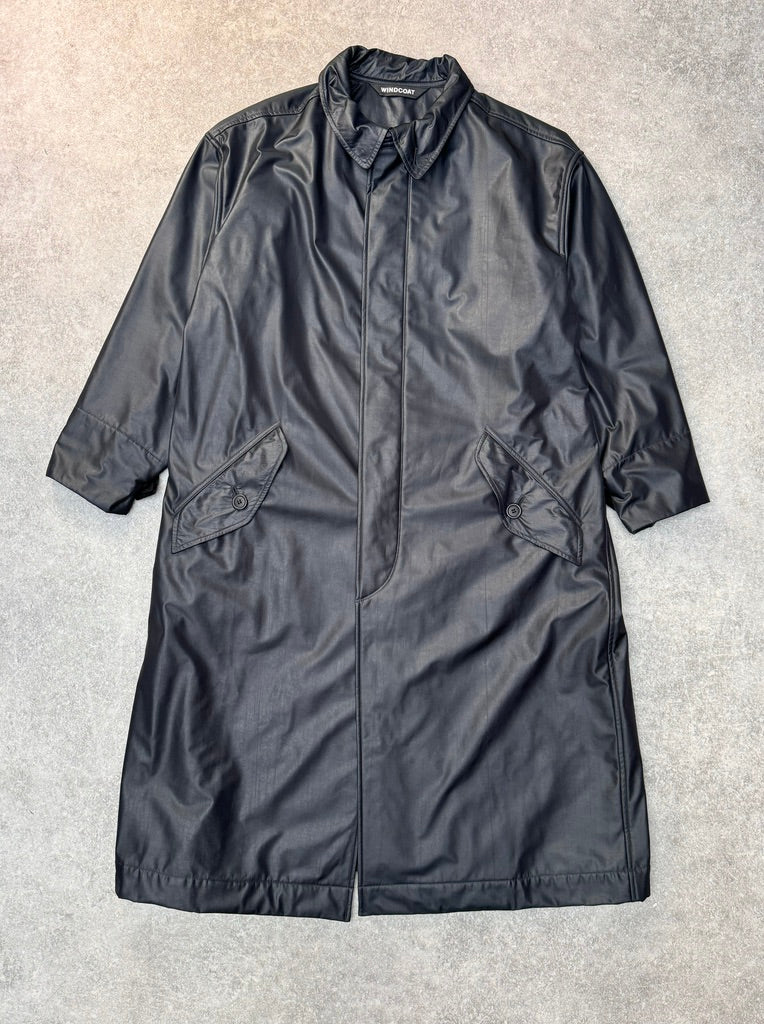 1980s Windcoat By Issey Miyake Shiny Nylon Fleece Lined Trench Coat SC: 5782
