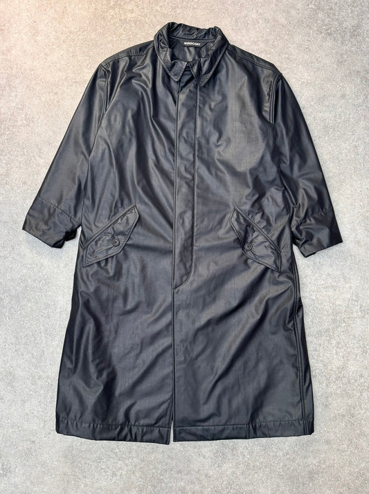 1980s Windcoat By Issey Miyake Shiny Nylon Fleece Lined Trench Coat SC: 5782