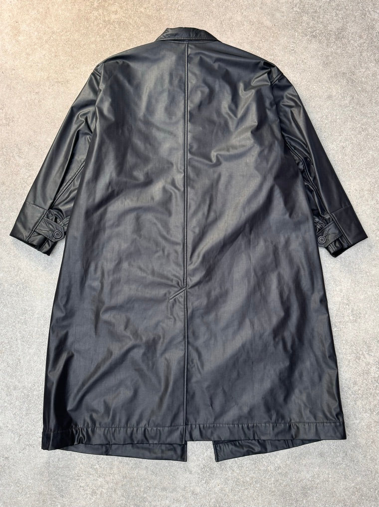 1980s Windcoat By Issey Miyake Shiny Nylon Fleece Lined Trench Coat SC: 5782
