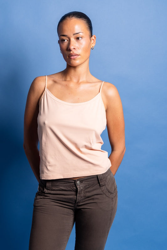 Prada Salmon Nylon Pocket Utilty Cami Top