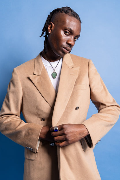 1980s Christian Dior Camel Cashmere Double Breasted Blazer