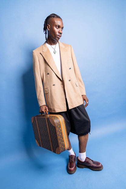 1980s Christian Dior Camel Cashmere Double Breasted Blazer