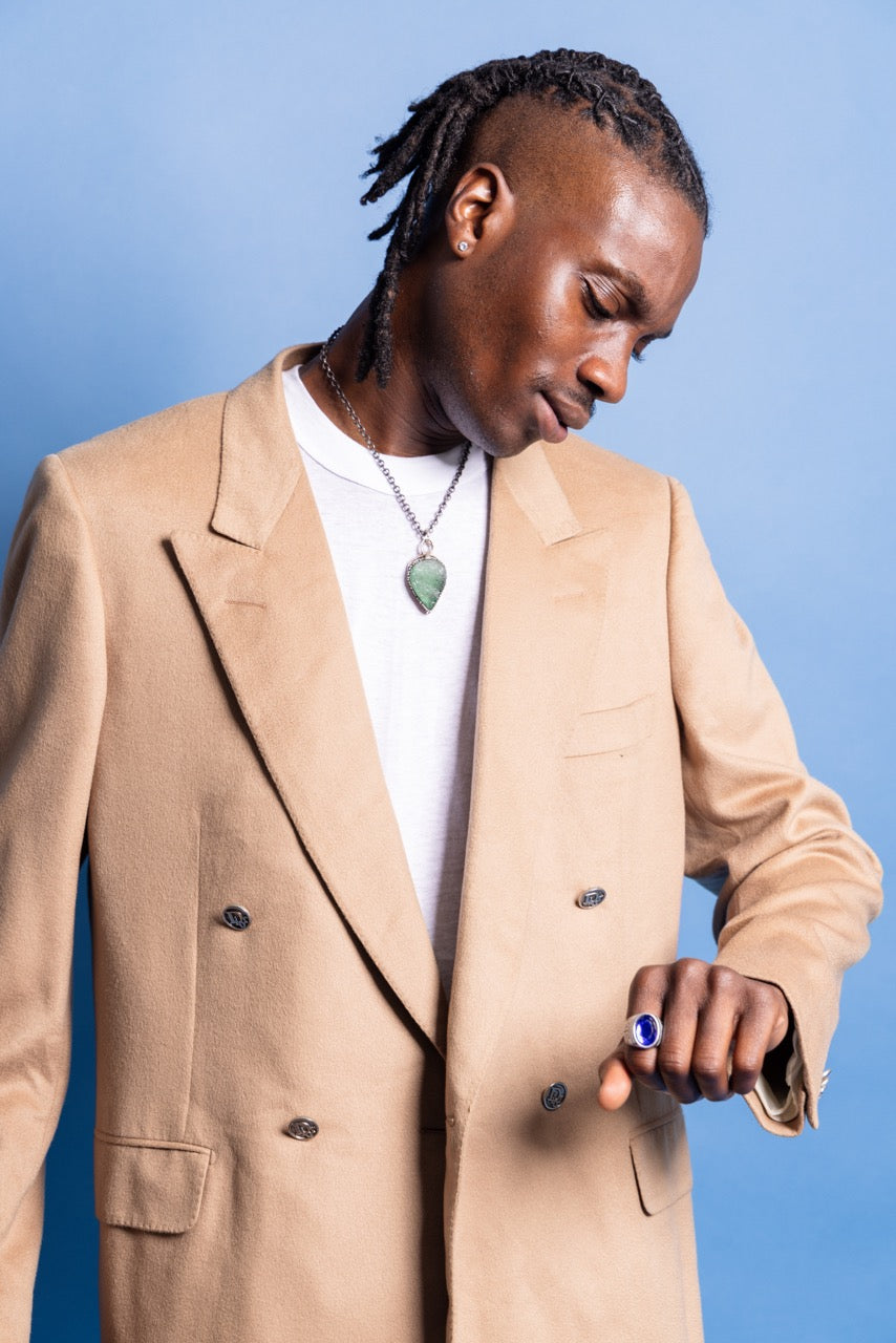 1980s Christian Dior Camel Cashmere Double Breasted Blazer