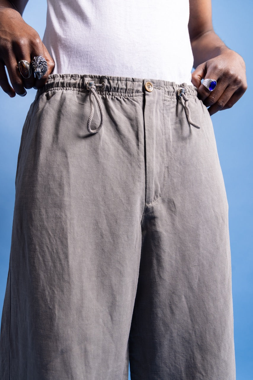 Ultra Rare 90s Giorgio Armani Le Collezioni Linen Tech Wide Pants