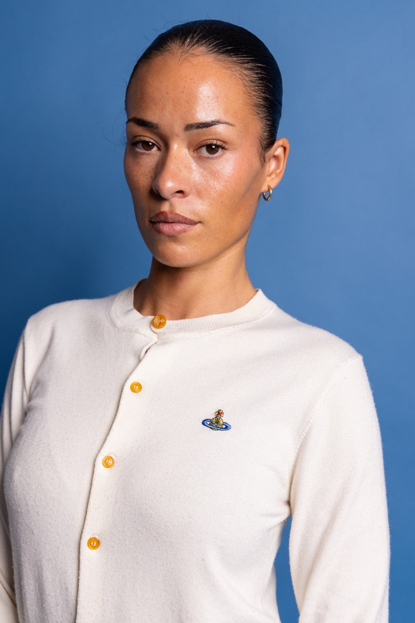 Vivienne Westwood Cream Knit Mini Cardigan
