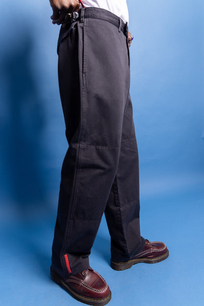 2000's Prada Sport Red Tab Double Knee Cotton Pants