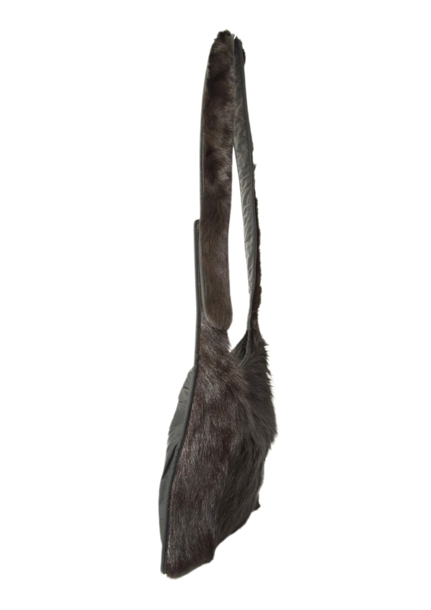 F/W 1999 Prada Fur Nylon Black Cross Body