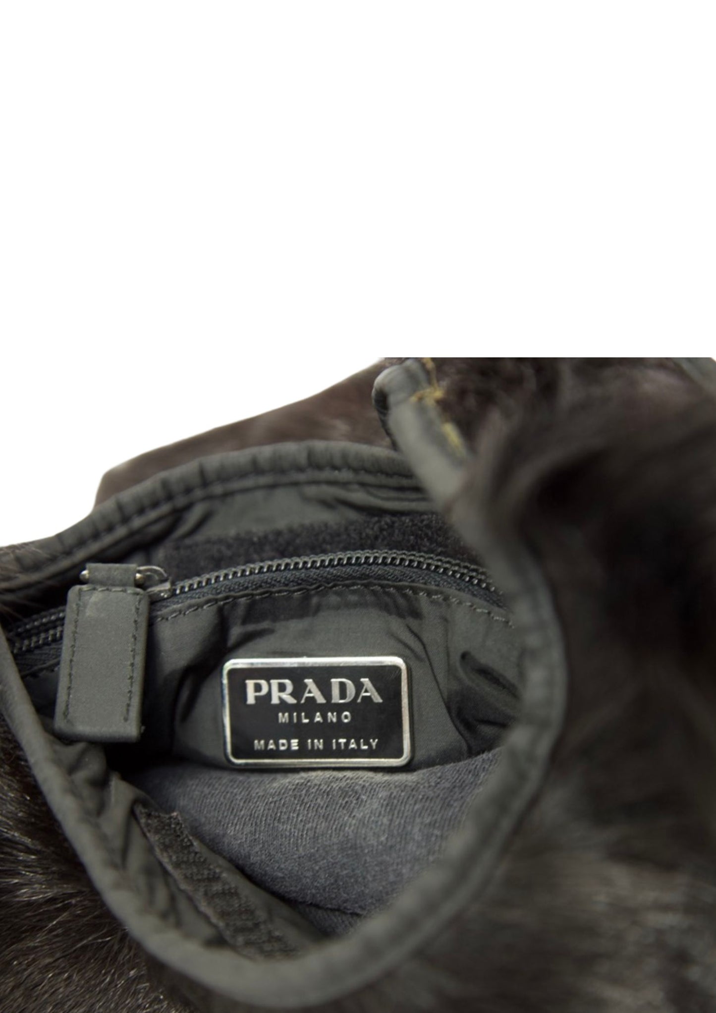 F/W 1999 Prada Fur Nylon Black Cross Body