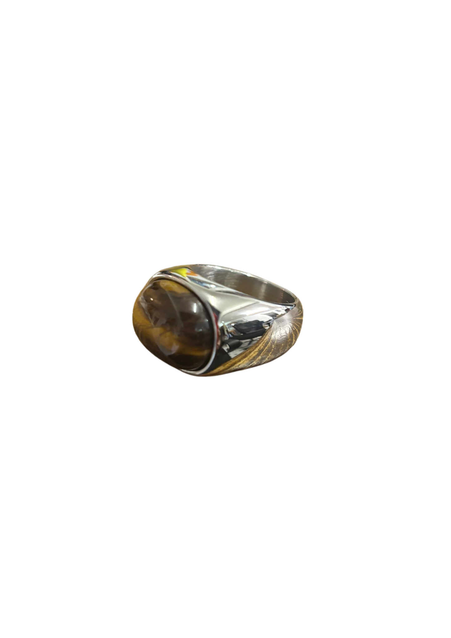 Silver Tiger's Eye Ring