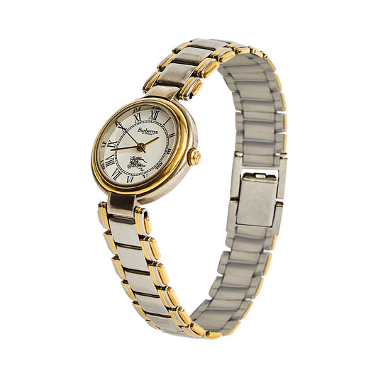 Burberry 8000 Gold Plated White Quartz Mini Watch