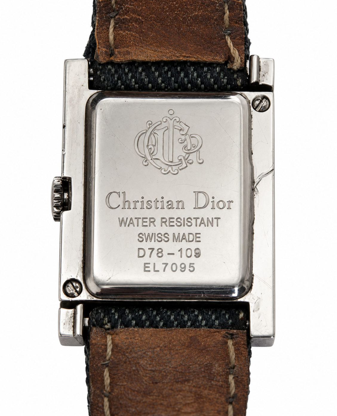 Christian Dior D78-109 Black Dial Blue Denim Strap Watch(665-DIO-L). LWM864