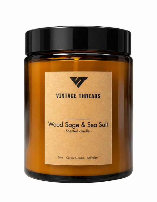 Vintage Threads : Wood Sage & Sea Salt Soy Wax Candle