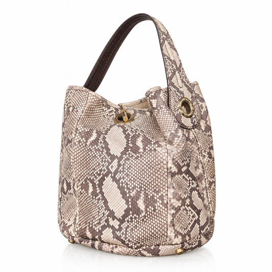 Yves Saint Laurent Rive Gauche Python Leather Handbag