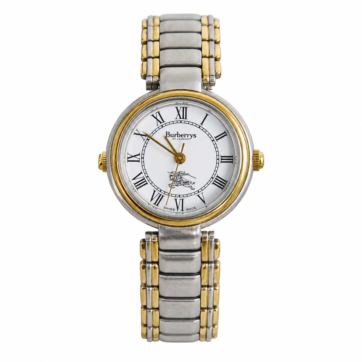 Burberry Two Tone 32471 Metal Strap Watch