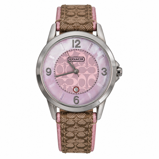 Coach Monogram 9.276.567 Canvas Strap Watch