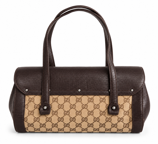Gucci GG Monogram Bamboo Bullet Handbag
