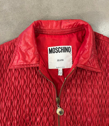 Moschino Jeans Red Scrunched Jacket