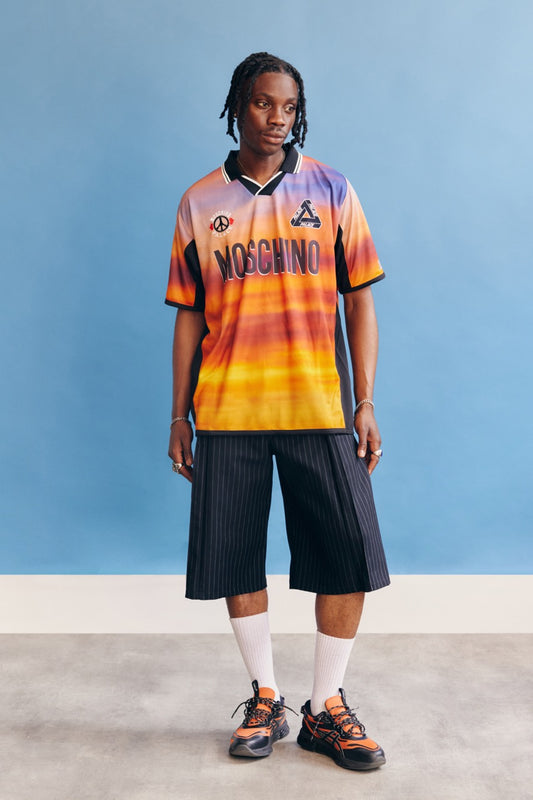 Palace Moschino Football Shirt Orange Cloud